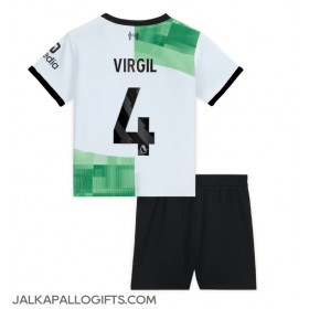 Liverpool Virgil van Dijk #4 Vieras Peliasu Lasten 2023-24 Lyhythihainen (+ Lyhyet housut)
